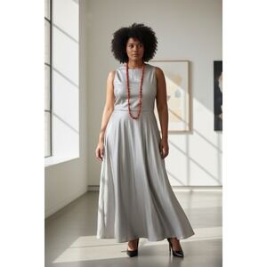 Red Coral Design Nugget Beads Double Strand Boho Necklace Barrel No Clasp 26"